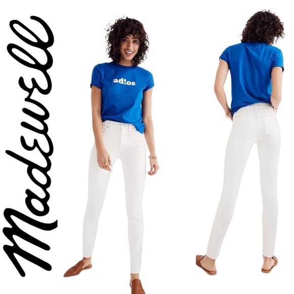 Madewell Pants - Madewell 9” High Rise Skinny Jeans In Pure White Size 29
